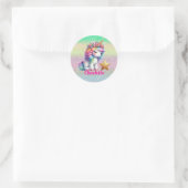 Sticker Rond Parties scintillant licorne étoile magique (Sac)