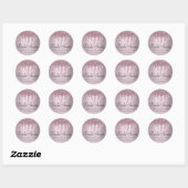 Sticker Rond Parties scintillant Mauve de dérive | Douche en fo (Feuille)