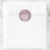 Sticker Rond Parties scintillant Mauve de dérive | Dusty Pink M (Sac)
