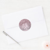 Sticker Rond Parties scintillant Mauve de dérive | Dusty Pink M (Enveloppe)