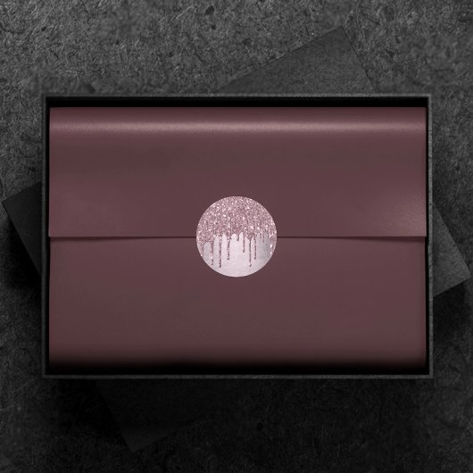 Sticker Rond Parties scintillant Mauve de dérive | Mélangeur de