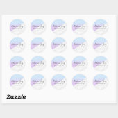 Sticker Rond Parties scintillant mignonne bleu violet maquillag (Feuille)