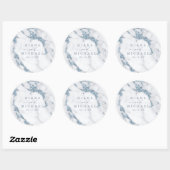 Sticker Rond Parties scintillant moderne en marbre Mariage Dust (Feuille)