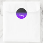 Sticker Rond Parties scintillant noire et Violet Bleu Ombre Per (Sac)
