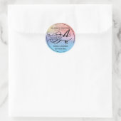 Sticker Rond Parties scintillant Ombre Monogramme A Exemple de  (Sac)