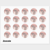 Sticker Rond Parties scintillant Ombre Rose Gold, Sèche-cheveux (Feuille)
