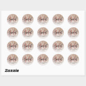 Sticker Rond Parties scintillant Ombre Sweet 16 Anniversaire (Feuille)