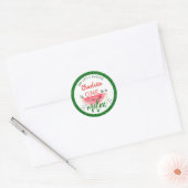 Sticker Rond Parties scintillant One dans un Melon 1er Birthday (Enveloppe)