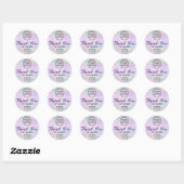 Sticker Rond parties scintillant opal merci classique collant r (Feuille)