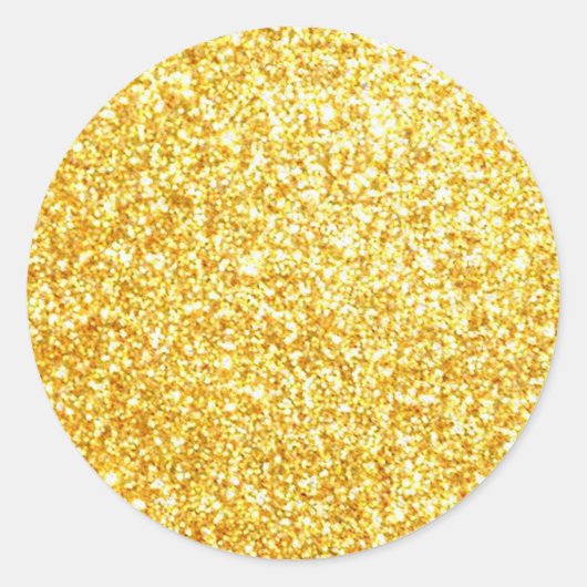 Sticker Rond Parties scintillant or glamour Blank Modèle classi (Devant)