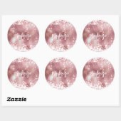 Sticker Rond Parties scintillant or rose (Feuille)