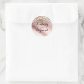 Sticker Rond Parties scintillant or rose et feux Mariages (Sac)