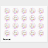Sticker Rond Parties scintillant or rose violet brillant (Feuille)