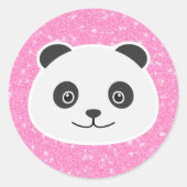 Sticker Rond Parties scintillant Panda (Devant)