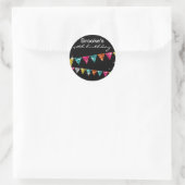 Sticker Rond Parties scintillant Pennant Drapeaux 40e anniversa (Sac)