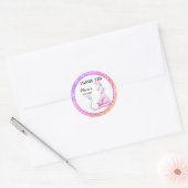 Sticker Rond *~* Parties scintillant Purple Dragon Baby Girl Me (Enveloppe)
