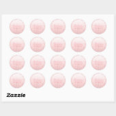 Sticker Rond Parties scintillant Regardez Merci FAVORISER DONNE (Feuille)