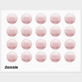 Sticker Rond Parties scintillant Regardez Merci FAVORISER DONNE (Feuille)