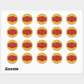Sticker Rond Parties scintillant Regardez Sparkly Cookie Étique (Feuille)