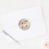 Sticker Rond Parties scintillant rose 15e anniversaire (Enveloppe)