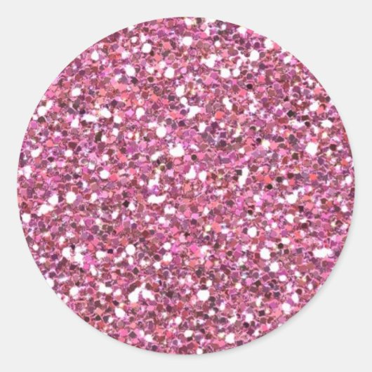 Sticker Rond Parties scintillant rose brillant (Devant)