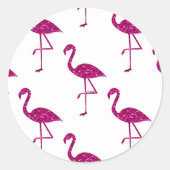 Sticker Rond Parties scintillant rose brillant motif (Devant)