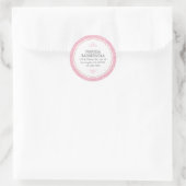 Sticker Rond Parties scintillant rose Cercle blanc Design moder (Sac)