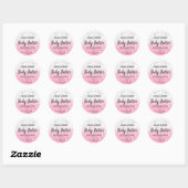 Sticker Rond Parties scintillant rose Chunky de luxe en marbre (Feuille)