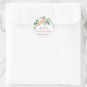 Sticker Rond Parties scintillant Rose d'aquarelle or rose Sweet (Sac)