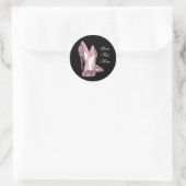 Sticker Rond Parties scintillant rose élégant haute chaussure t (Sac)