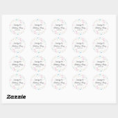 Sticker Rond Parties scintillant rose et aqua Confetti (Feuille)