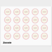 Sticker Rond Parties scintillant rose et blush Aimer du nom Per (Feuille)