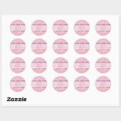 Sticker Rond Parties scintillant rose étincelle Glam Sweet 16 P (Feuille)