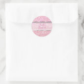 Sticker Rond Parties scintillant rose étincelle Glam Sweet 16 P (Sac)