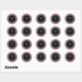 Sticker Rond Parties scintillant Rose fille bijoux Bling (Feuille)