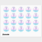 Sticker Rond Parties scintillant rose gouttes nuptiale Sweet16e (Feuille)