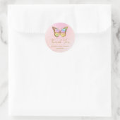 Sticker Rond Parties scintillant rose mignonne Baby shower Anni (Sac)