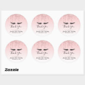 Sticker Rond Parties scintillant rose moderne Drives & Eyelashe (Feuille)