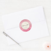 Sticker Rond Parties scintillant rose or brillant Ombre Emprein (Enveloppe)