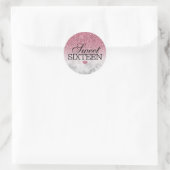 Sticker Rond Parties scintillant rose pâle/marbre doux 16 (Sac)