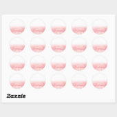Sticker Rond Parties scintillant rose personnalisée tendance (Feuille)