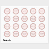 Sticker Rond Parties scintillant rose Rose tendance Pessac hébr (Feuille)