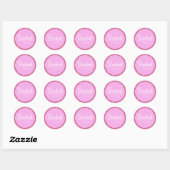 Sticker Rond Parties scintillant rose Sceau de l'enveloppe de g (Feuille)