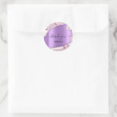 Sticker Rond Parties scintillant rose violet nuptiale douce16e (Sac)