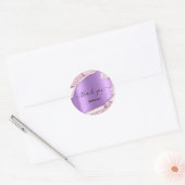 Sticker Rond Parties scintillant rose violet nuptiale douce16e (Enveloppe)