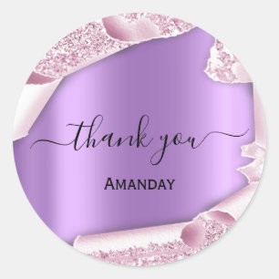 Sticker Rond Parties scintillant rose violet nuptiale douce16e