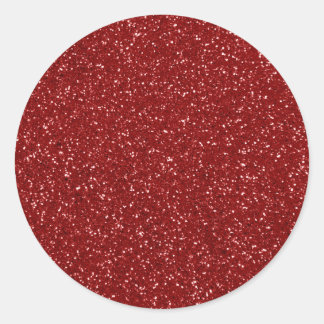 Sticker Rond Parties scintillant rouge