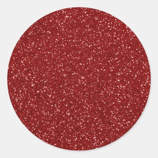 Sticker Rond Parties scintillant rouge (Devant)