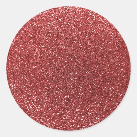 Sticker Rond Parties scintillant rouge clair (Devant)