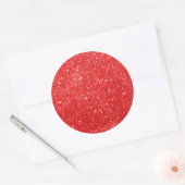 Sticker Rond Parties scintillant rouge fille (Enveloppe)